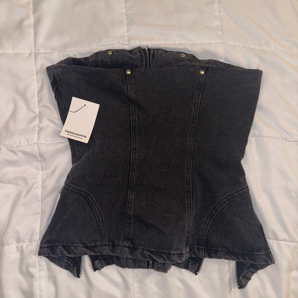 Tenshoppe jean corset NWT